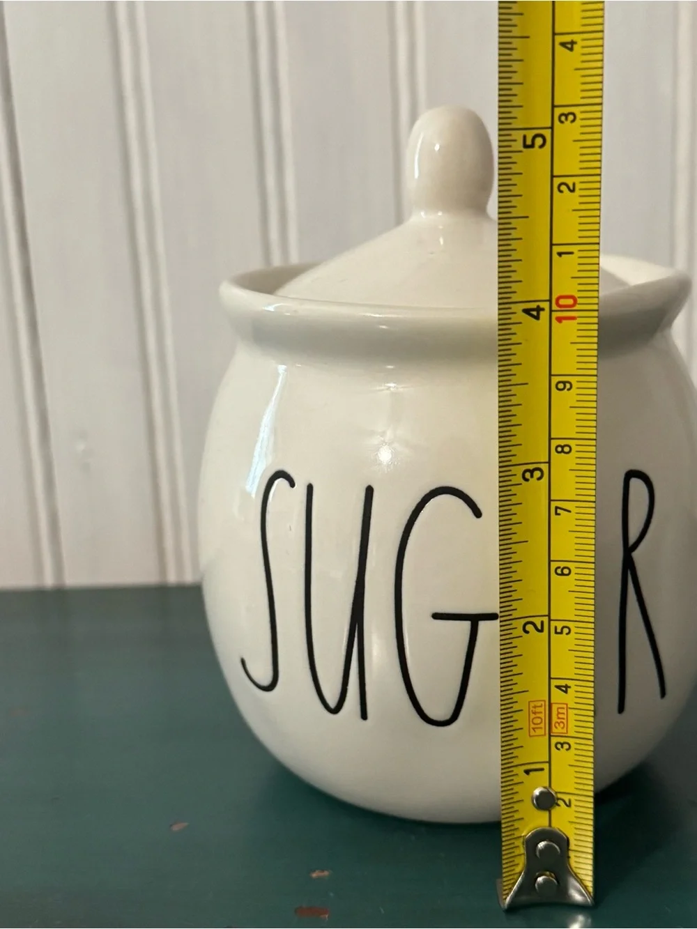 Rae Dunn by Magenta “Sugar” Bowl with Lid Artisan Collection Large Letters White